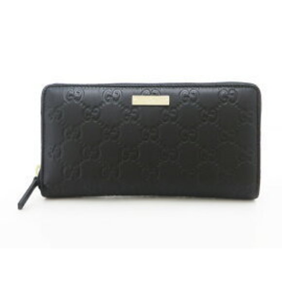 Gucci Guccissima zip long Wallet black - Picture 1 of 3
